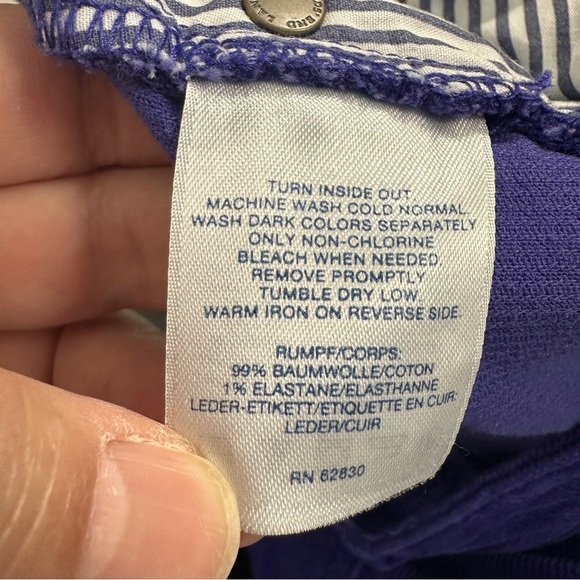 Lands End mid rise straight corduroy, purple, size 14, bold, vibrant - Picture 7 of 10